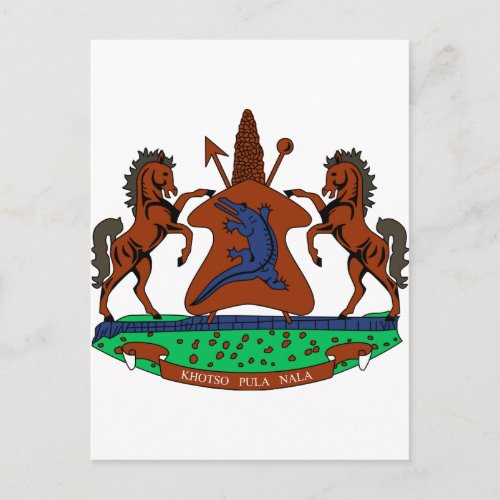 Lesotho Coat of Arms Postcard