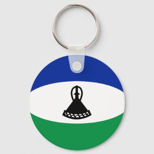 Lesotho Fisheye Flag Keychain