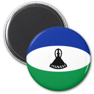 Lesotho Fisheye Flag Magnet