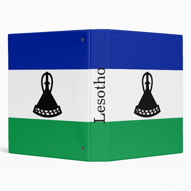 Lesotho Flag 3 Ring Binder (Background)