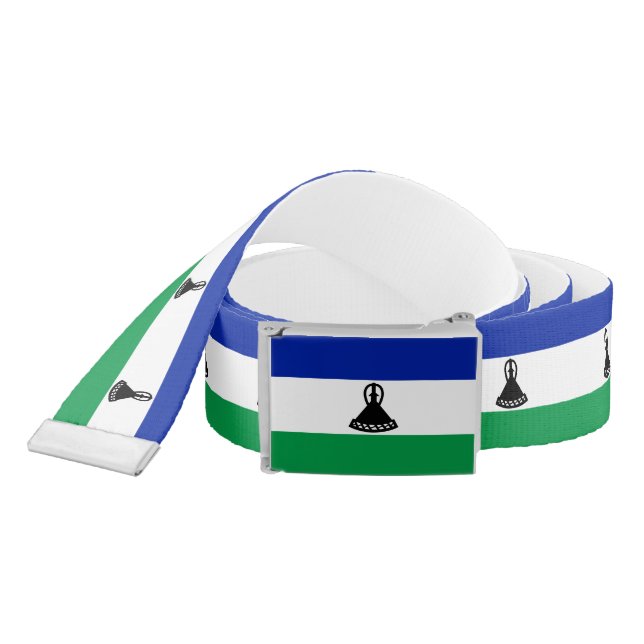 Lesotho Flag Belt (Snake)
