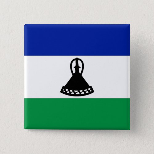 Lesotho Flag Button