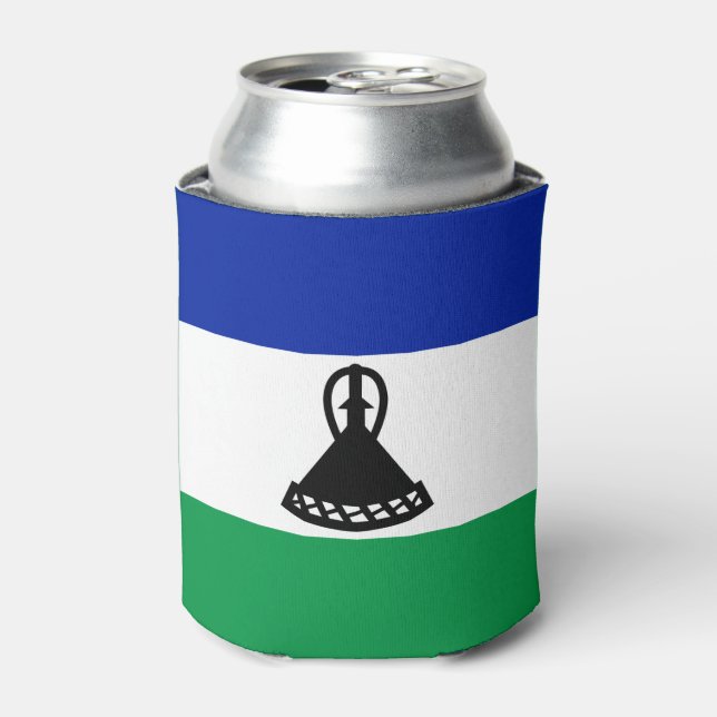 Lesotho Flag Can Cooler (Can Front)