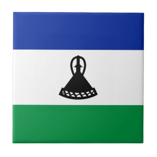Lesotho Flag Ceramic Tile