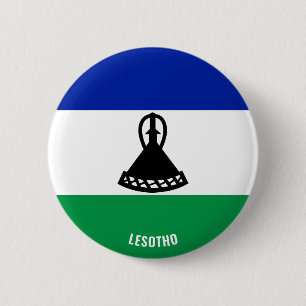Lesotho Flag Charming Patriotic Button