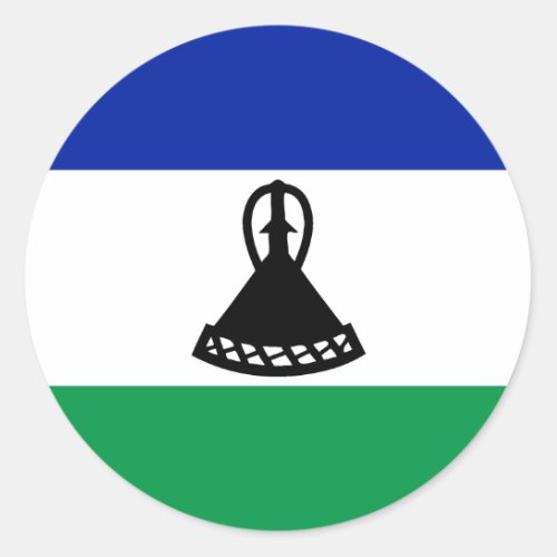 Lesotho Flag Classic Round Sticker