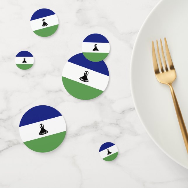 Lesotho flag confetti (Group)