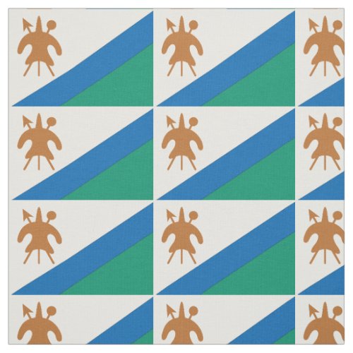 Lesotho Flag Fabric