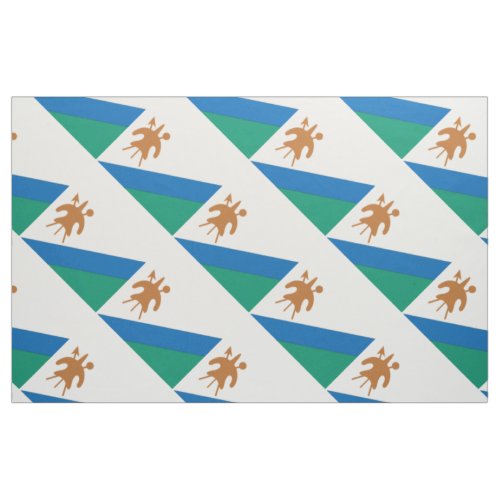 Lesotho Flag Fabric