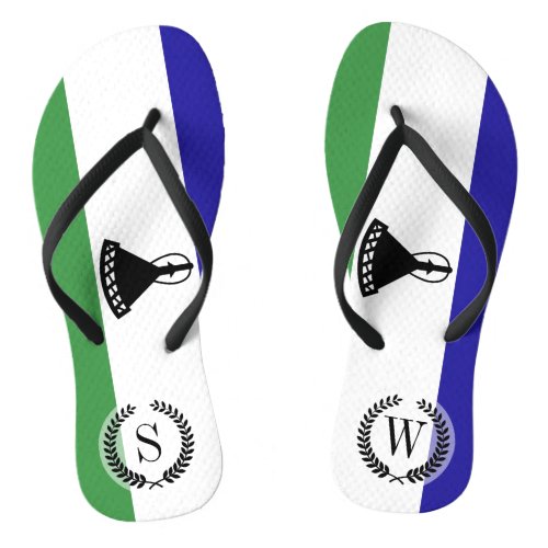 Lesotho Flag Flip Flops