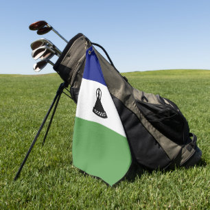 Lesotho flag golf towel