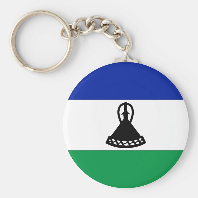 Lesotho Flag Keychain (Front)