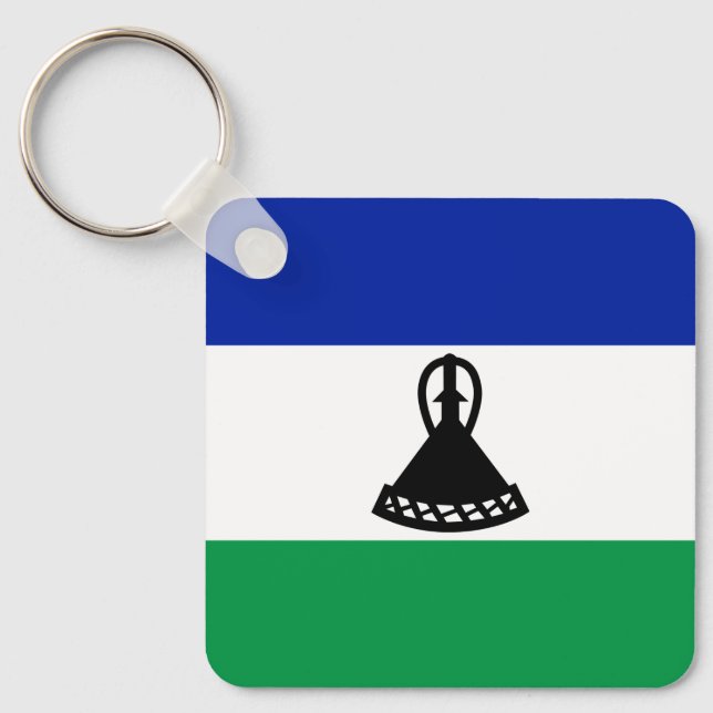 Lesotho Flag Keychain (Front)