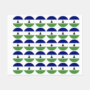 Lesotho flag labels