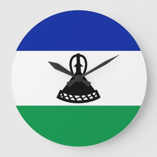 Lesotho Flag Large Clock