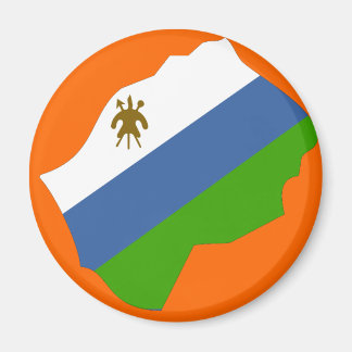 Lesotho flag map magnet