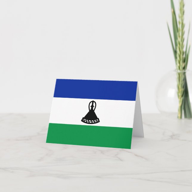 Lesotho Flag Notecard (Front)