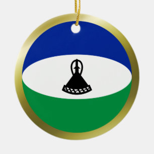 Lesotho Flag Ornament