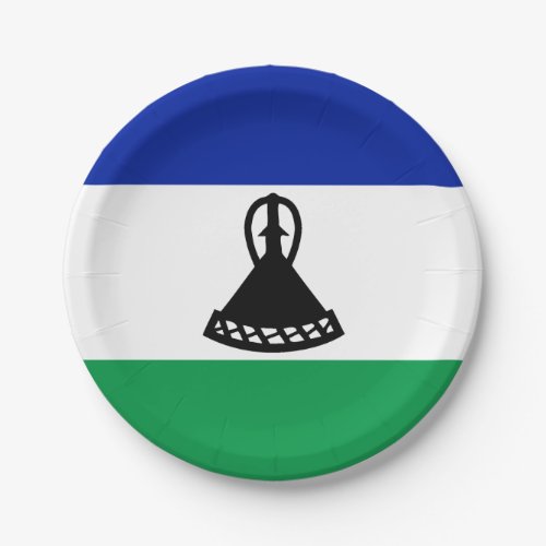 Lesotho Flag Paper Plates