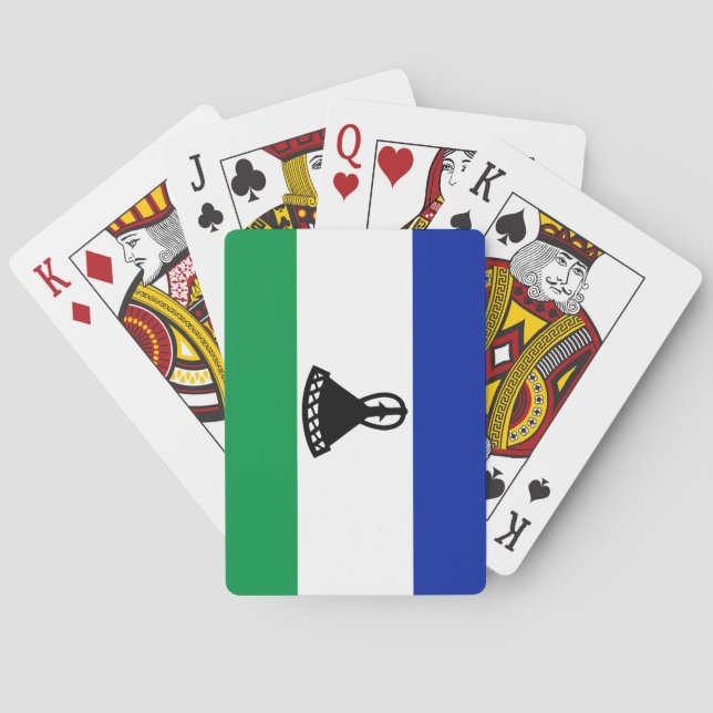 Lesotho Flag Poker Cards (Back)