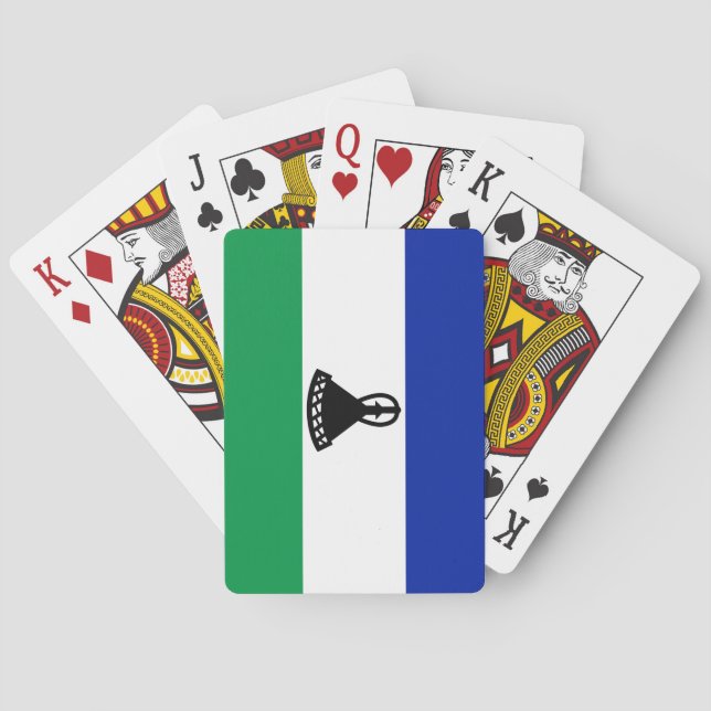 Lesotho Flag Poker Cards (Back)