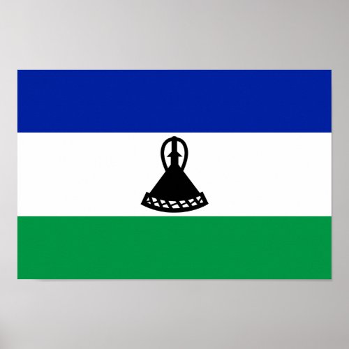 Lesotho Flag Poster