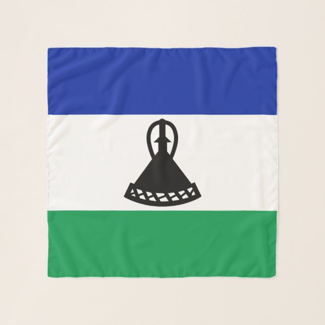 Lesotho Flag Scarf (Front)