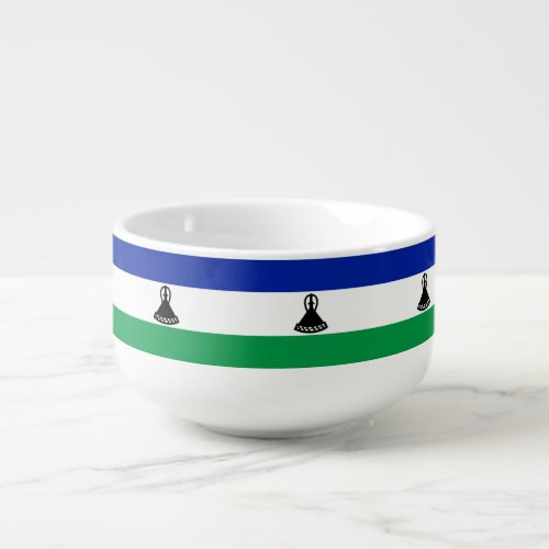 Lesotho Flag Soup Mug