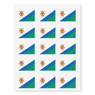 Lesotho Flag Temporary Tattoos