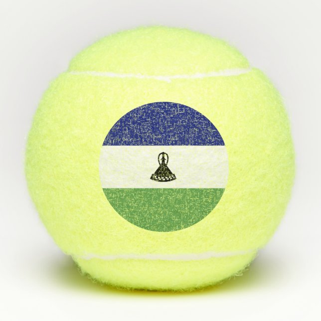 Lesotho flag tennis balls (Front)