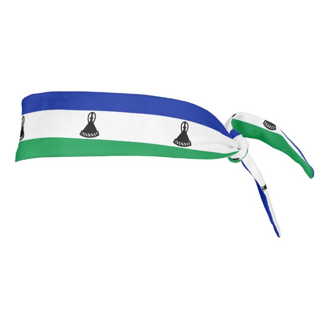 Lesotho Flag Tie Headband (Rotate 90)
