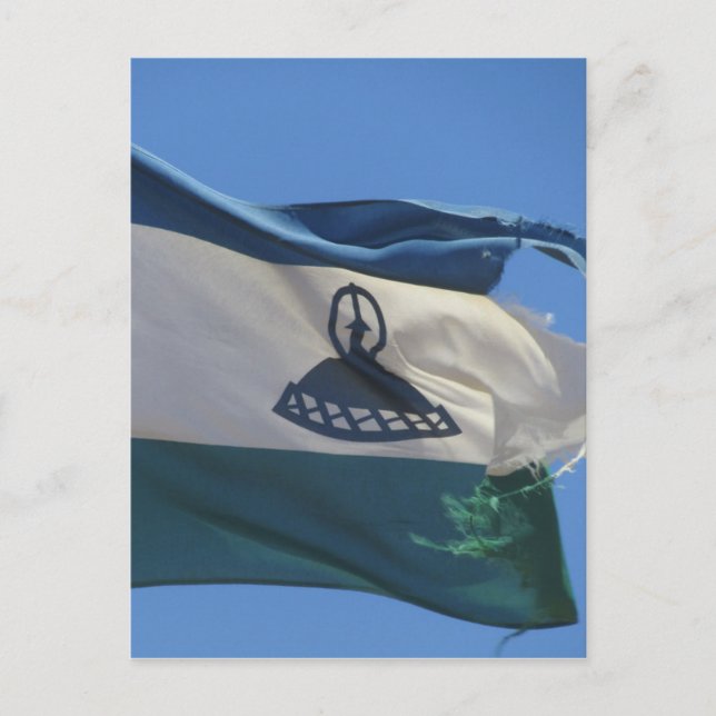 lesotho flag torn postcard (Front)