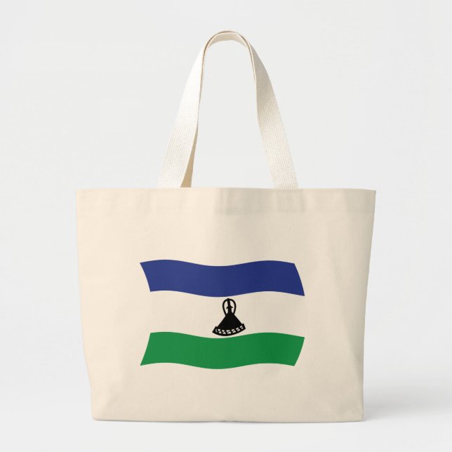 Lesotho Flag Tote Bag (Front)
