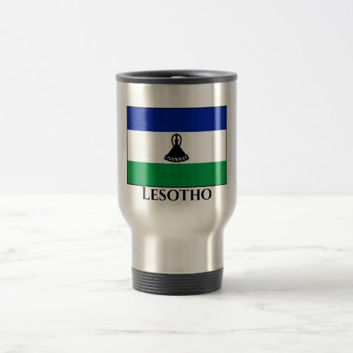 Lesotho Flag Travel Mug