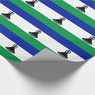 Lesotho Flag Wrapping Paper