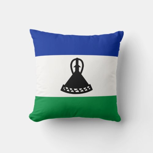 Lesotho Flag x Flag Pillow