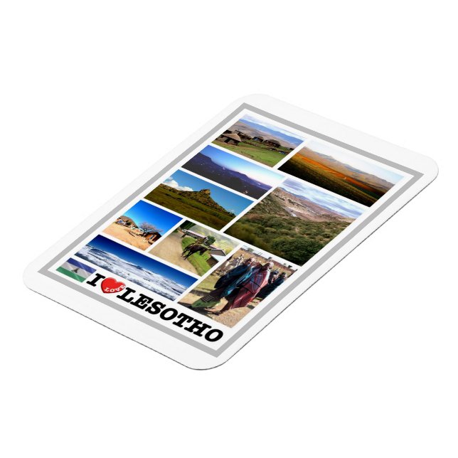 Lesotho - I Love - Magnet (Left Side)