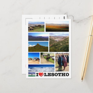 Lesotho - I Love - Postcard
