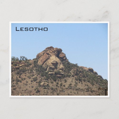 lesotho lion rock postcard