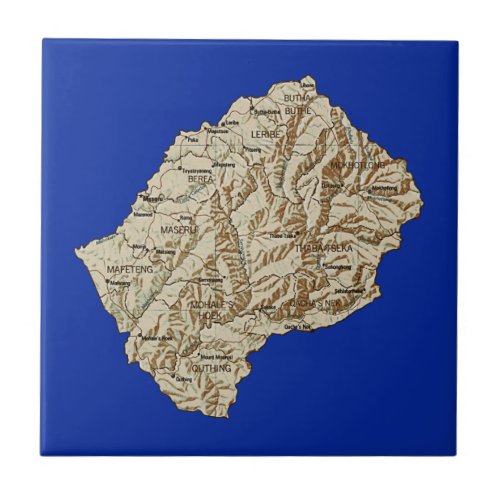 Lesotho Map Tile
