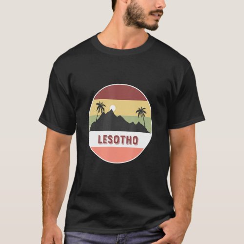 Lesotho Mountain And Palms T_Shirt