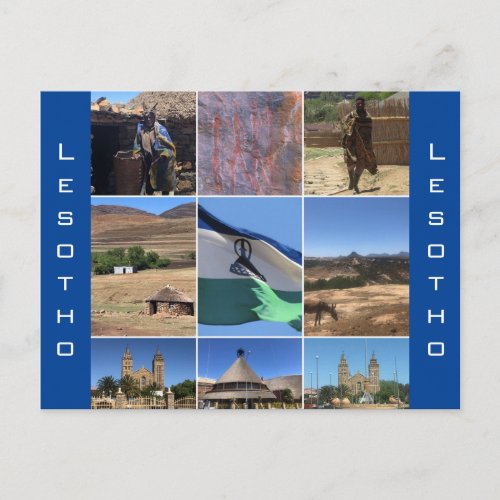 lesotho scenes postcard