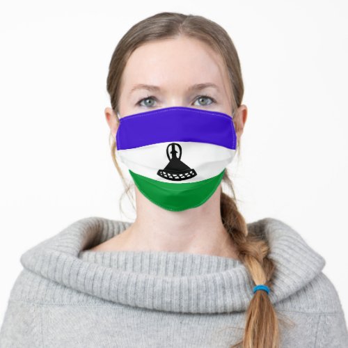 Lesotho South Africa country flag symbol nation Adult Cloth Face Mask