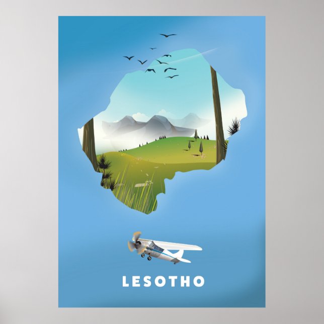 Lesotho South Africa Ski poster (Front)
