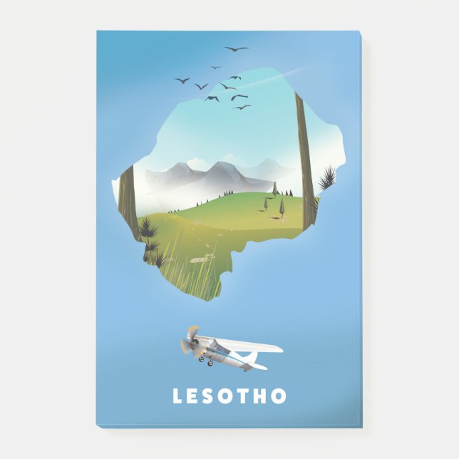 Lesotho South Africa Ski poster Post-it Notes (Front)