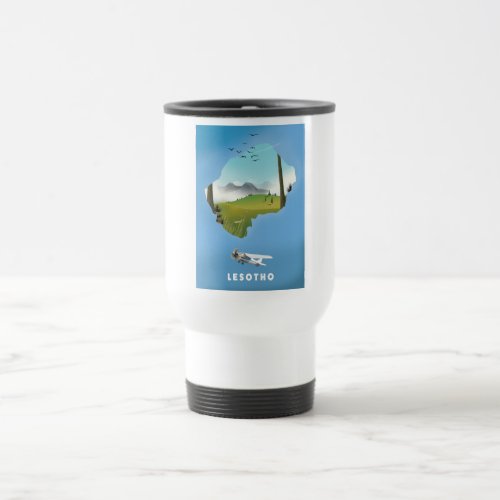 Lesotho South Africa Ski poster Travel Mug