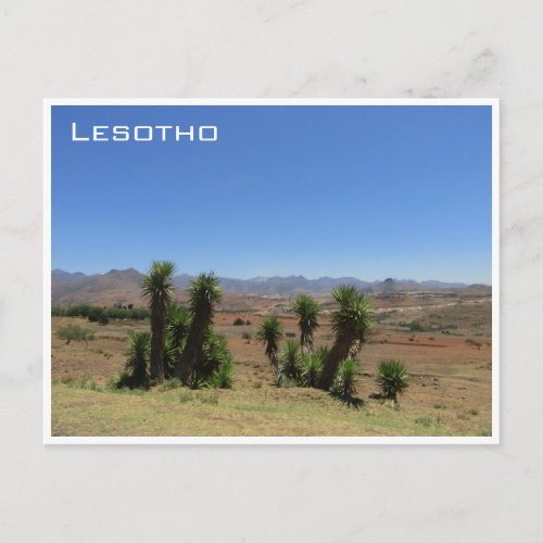 lesotho view postcard