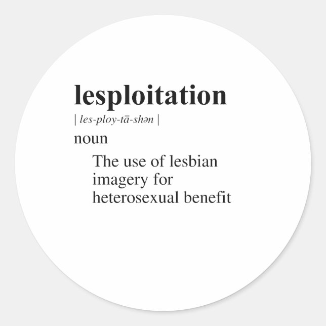 LESPLOITATION CLASSIC ROUND STICKER (Front)