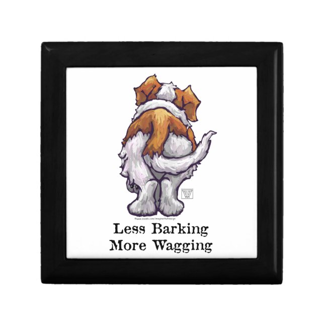 Less Barking, More Wagging Jewelry Box (Front)