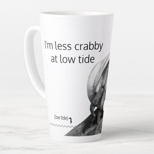 Less Crabby Need Coffee Ecuadorian Hermit Crab Art Latte Mug